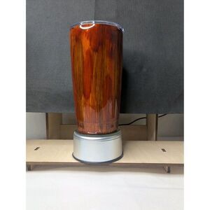 Woodgrain Tumbler - Handmade, Painted, Resin, Brown, Orange, 20 oz